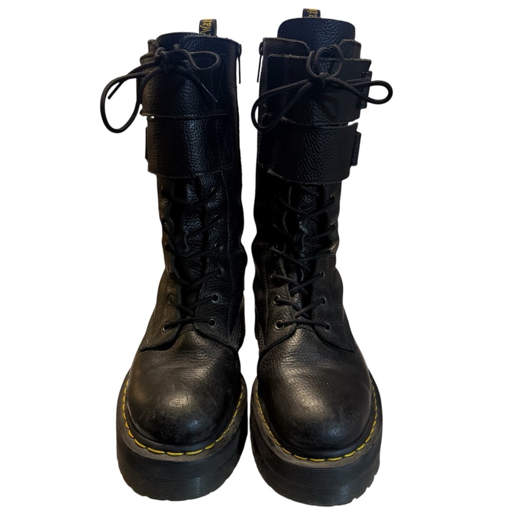 Dr. Martens Jagger Black Combat Boots with Platform